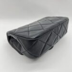 Chanel Mini Square Pearl Flap Bag Lambskin Black GHW