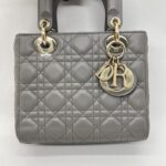 Dior Lady Dior Small Lambskin Grey GHW
