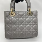 Dior Lady Dior Small Lambskin Grey GHW