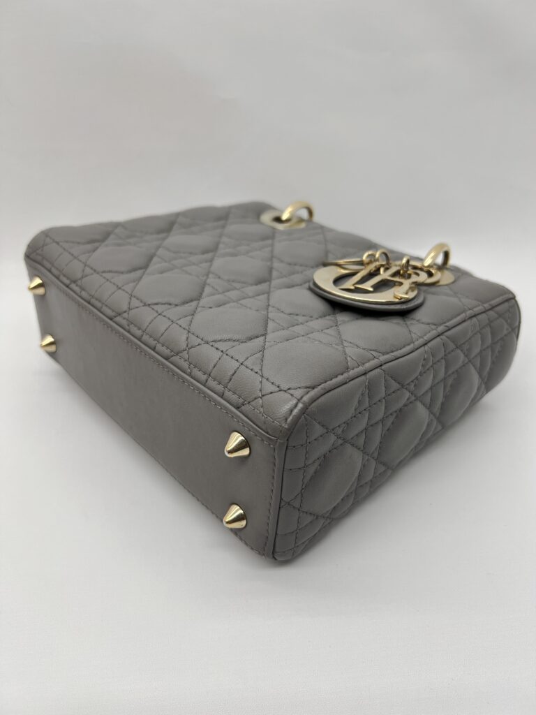 Dior Lady Dior Small Lambskin Grey GHW