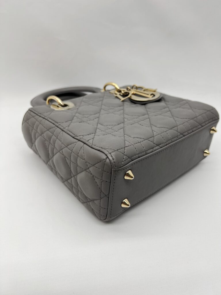 Dior Lady Dior Small Lambskin Grey GHW