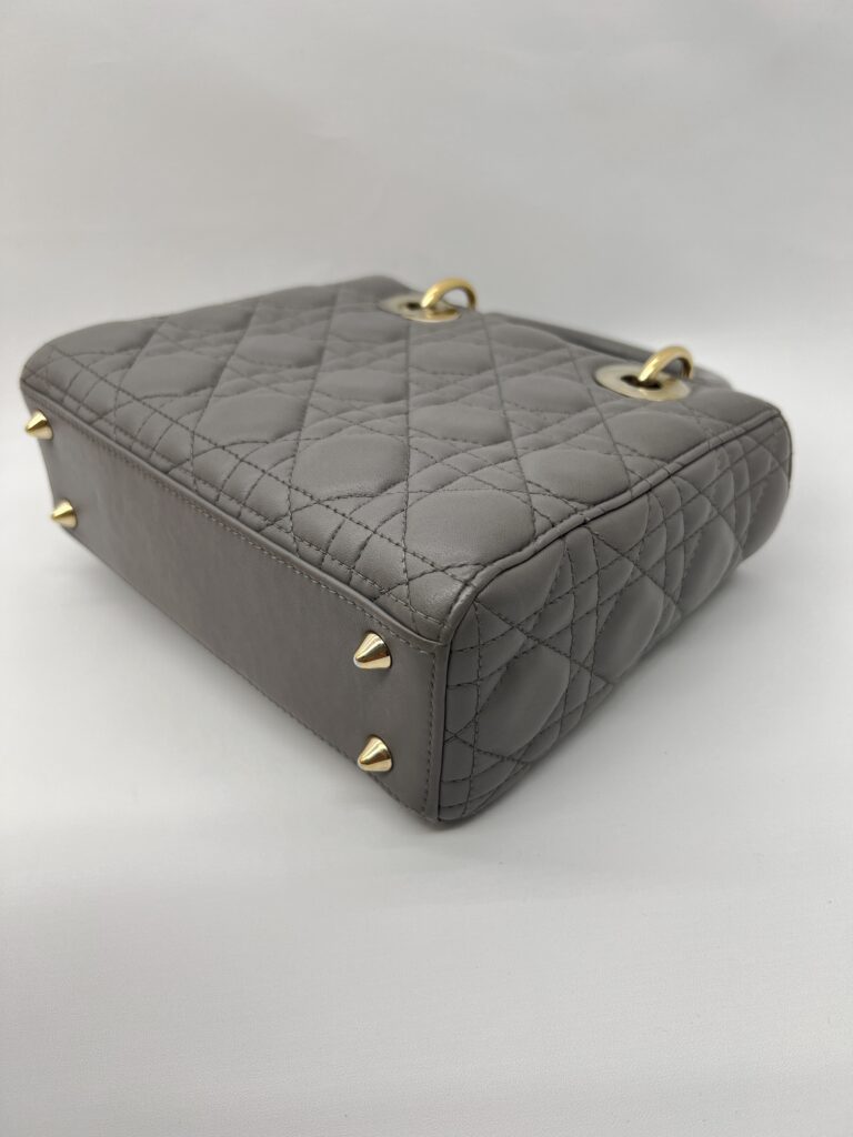 Dior Lady Dior Small Lambskin Grey GHW