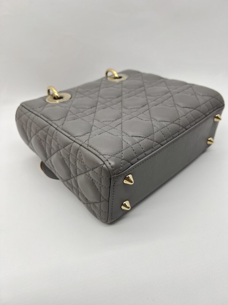 Dior Lady Dior Small Lambskin Grey GHW