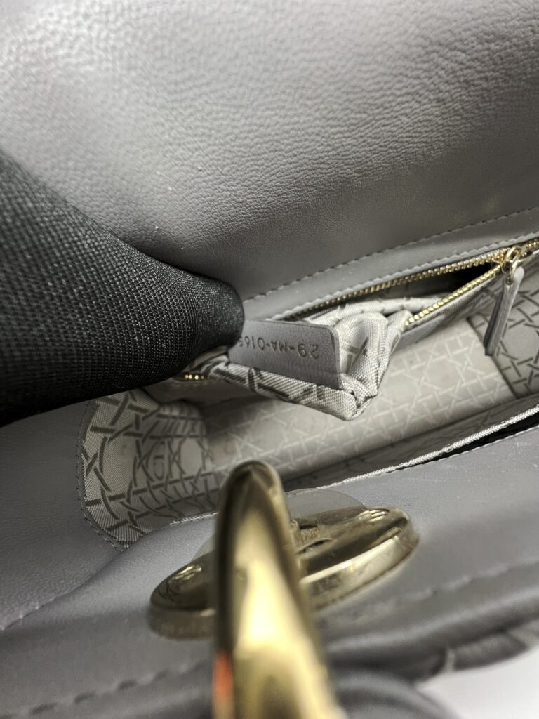 Dior Lady Dior Small Lambskin Grey GHW