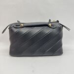 Fendi By The Way Medium Stripe Embossed Black GHW