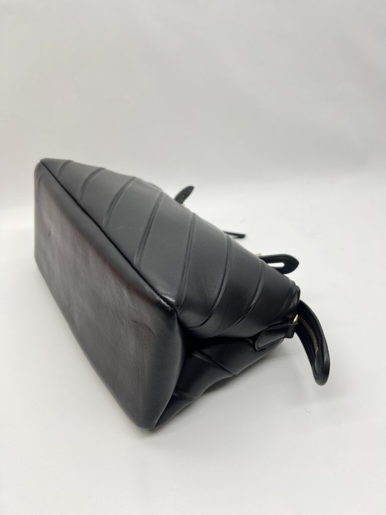 Fendi By The Way Medium Stripe Embossed Black GHW