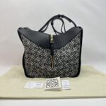 Loewe Small Hammock Bag Navy Anagram Black GHW
