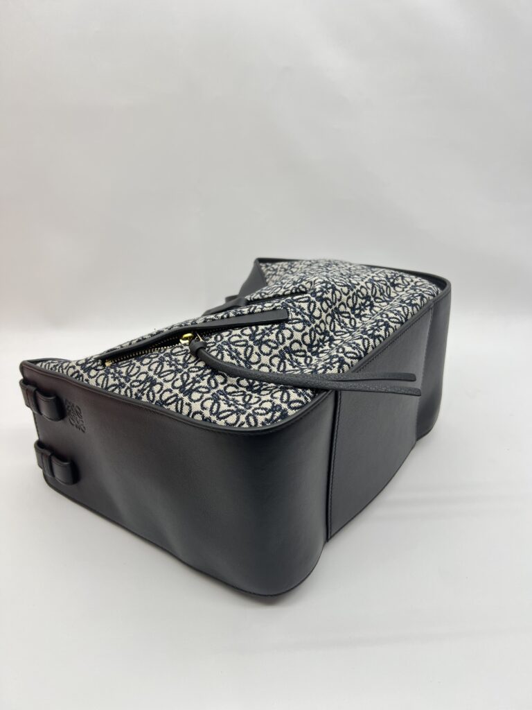 Loewe Small Hammock Bag Navy Anagram Black GHW