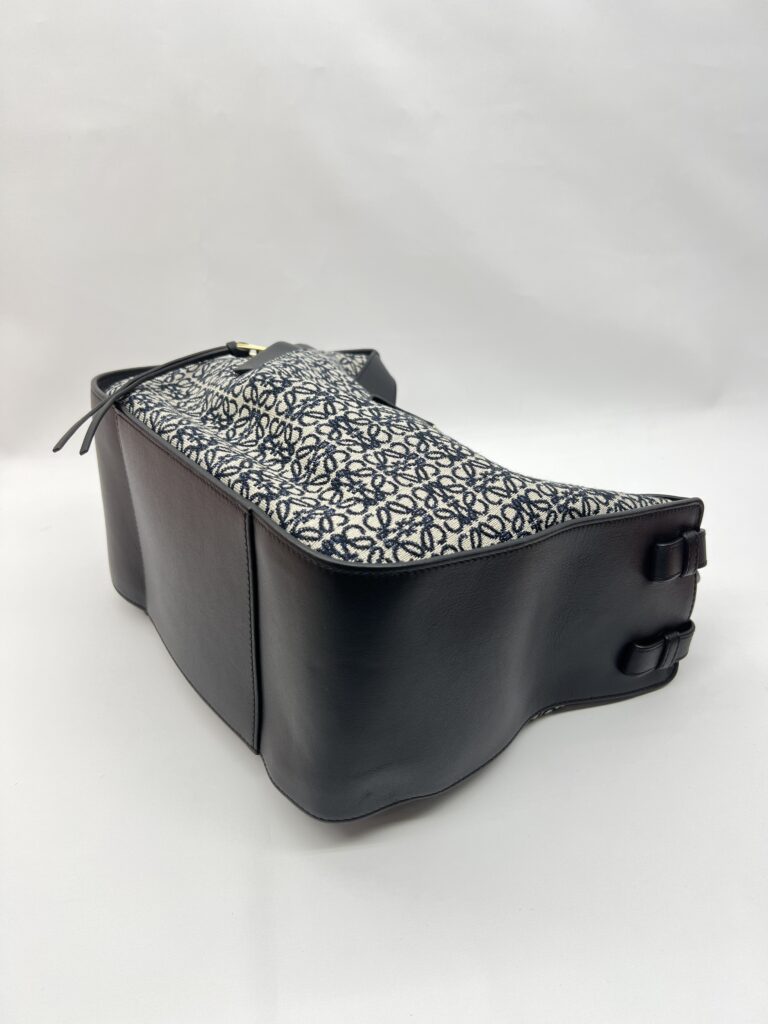Loewe Small Hammock Bag Navy Anagram Black GHW
