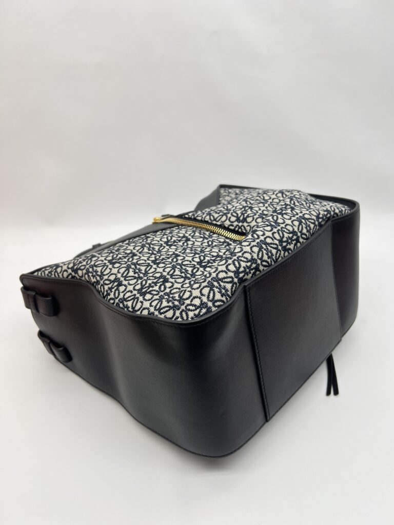 Loewe Small Hammock Bag Navy Anagram Black GHW