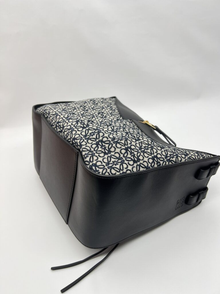 Loewe Small Hammock Bag Navy Anagram Black GHW