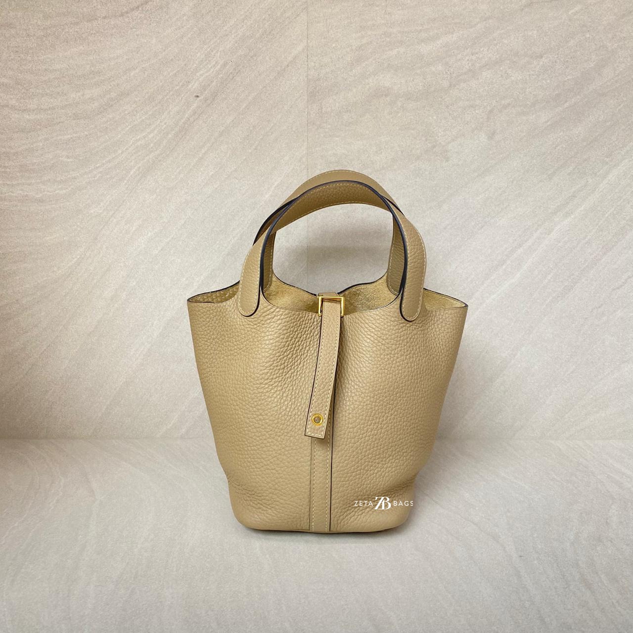 Hermes Picotin 18 Clemence Trench GHW