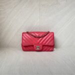 Chanel Mini Rectangle Chevron Pink SHW
