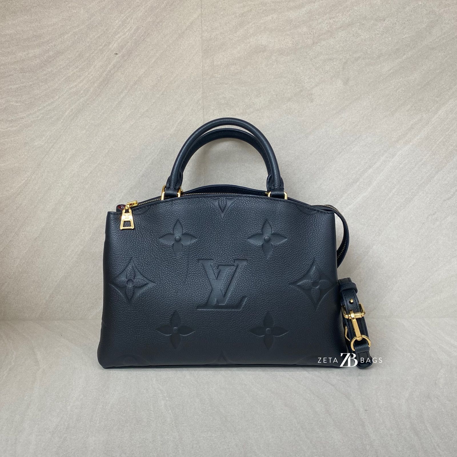 Louis Vuitton Petit Palais Monogram Giant Empreinte Noir GHW