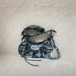 Balenciaga Le Cagole Xs Agneau Black Graffiti White