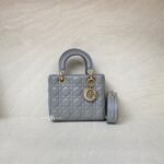 Dior Lady Dior Small Lambskin Grey GHW