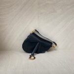 Dior Mini Saddle Smooth Black GHW