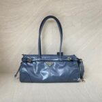 Prada Bonnie Medium In Pelle Soft Lux Avio GHW