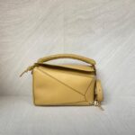 Loewe Puzzle Small Braided Handle Sahara GHW
