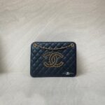 Chanel Accordion Chain Bag Lambskin Black GHW