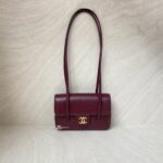 Chanel C26 Preppy Long Handle Caviar Maroon GHW