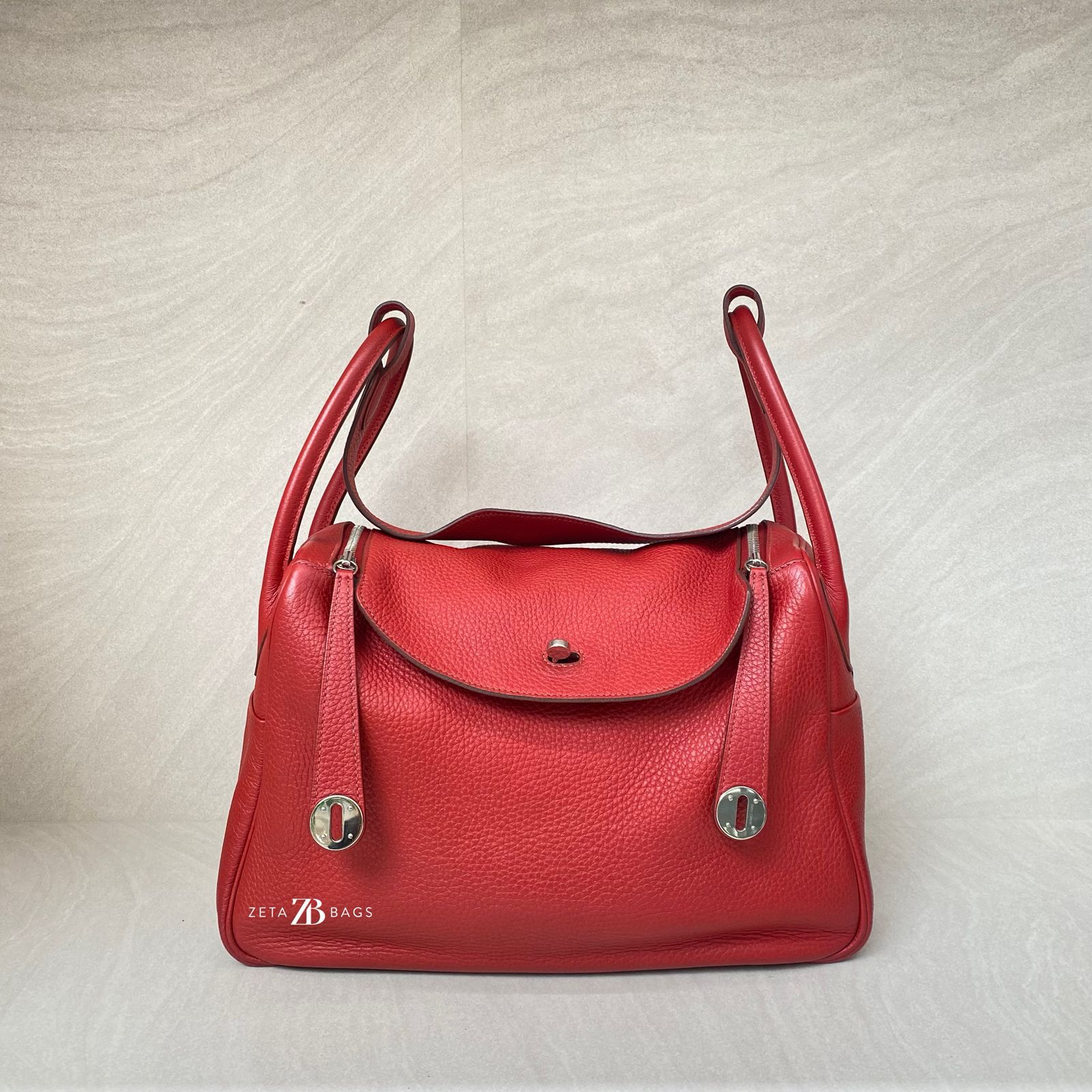 Hermes Lindy 34 Clemence Rouge Casaque PHW