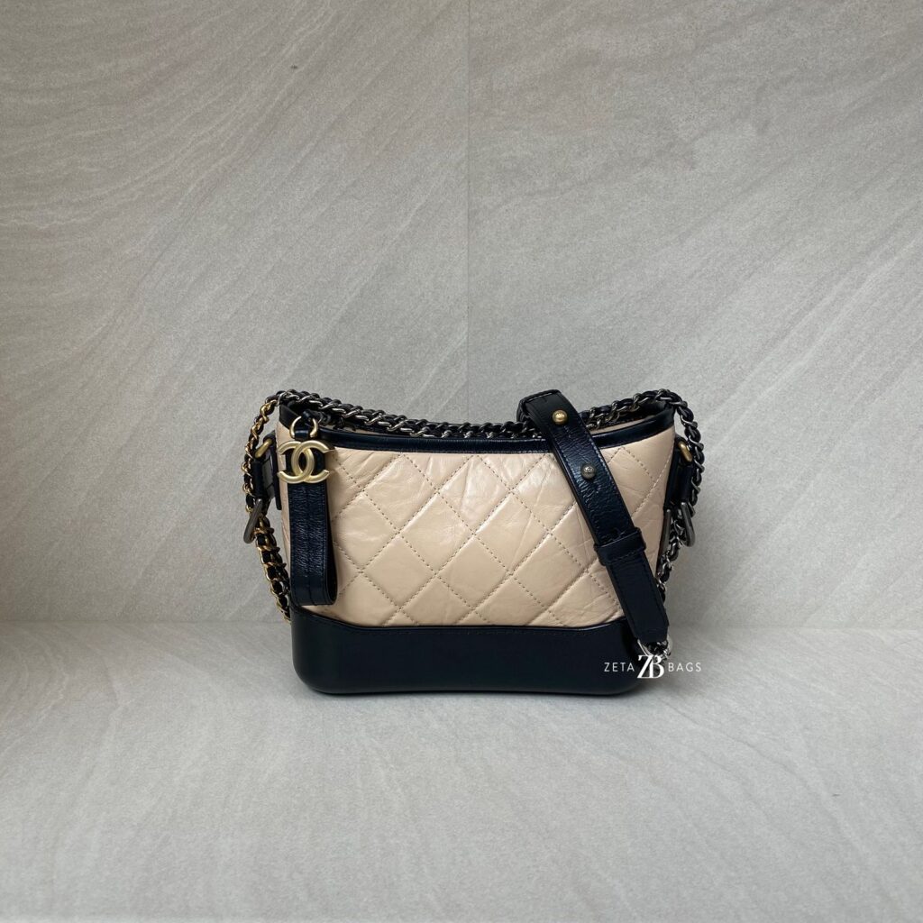 Chanel Gabrielle Small Beige Black