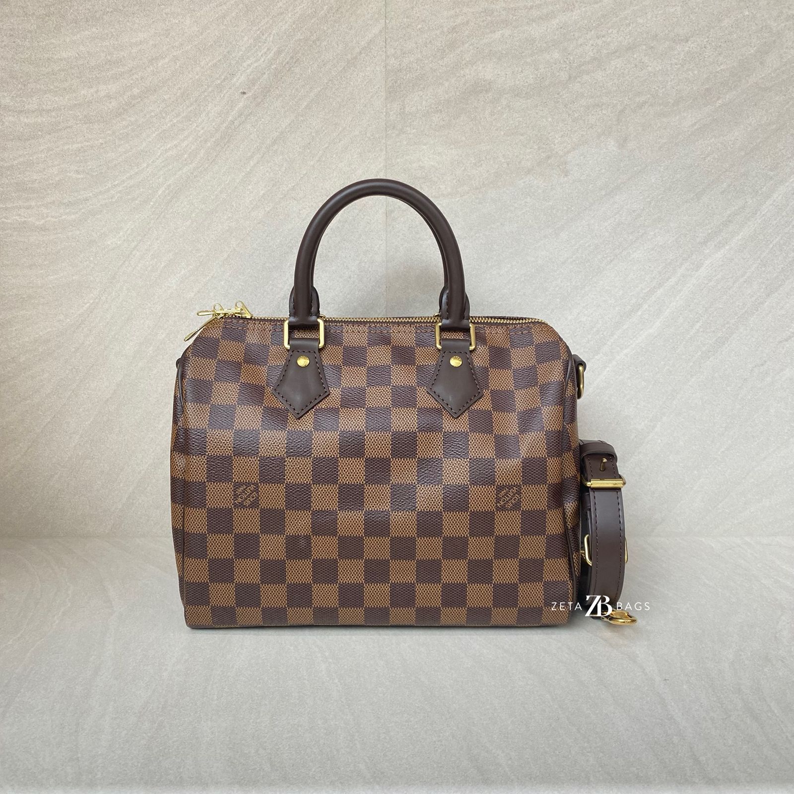 Louis Vuitton Speedy Bandou 25 Damier Ebene GHW