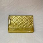 Chanel Gabrielle O Case Wrinkled Gold GHW