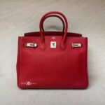 Hermes Birkin 35 Clemence Vermillon PHW