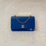 Chanel CC Trendy WOC Lambskin Blue GHW