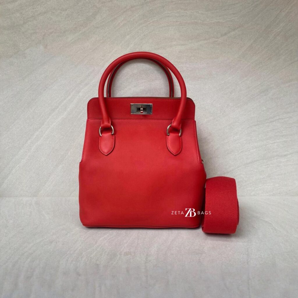 Hermes Toolbox 20 Swift Vermillon PHW