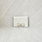 Gucci Bow Card Holder Guccissima White GHW