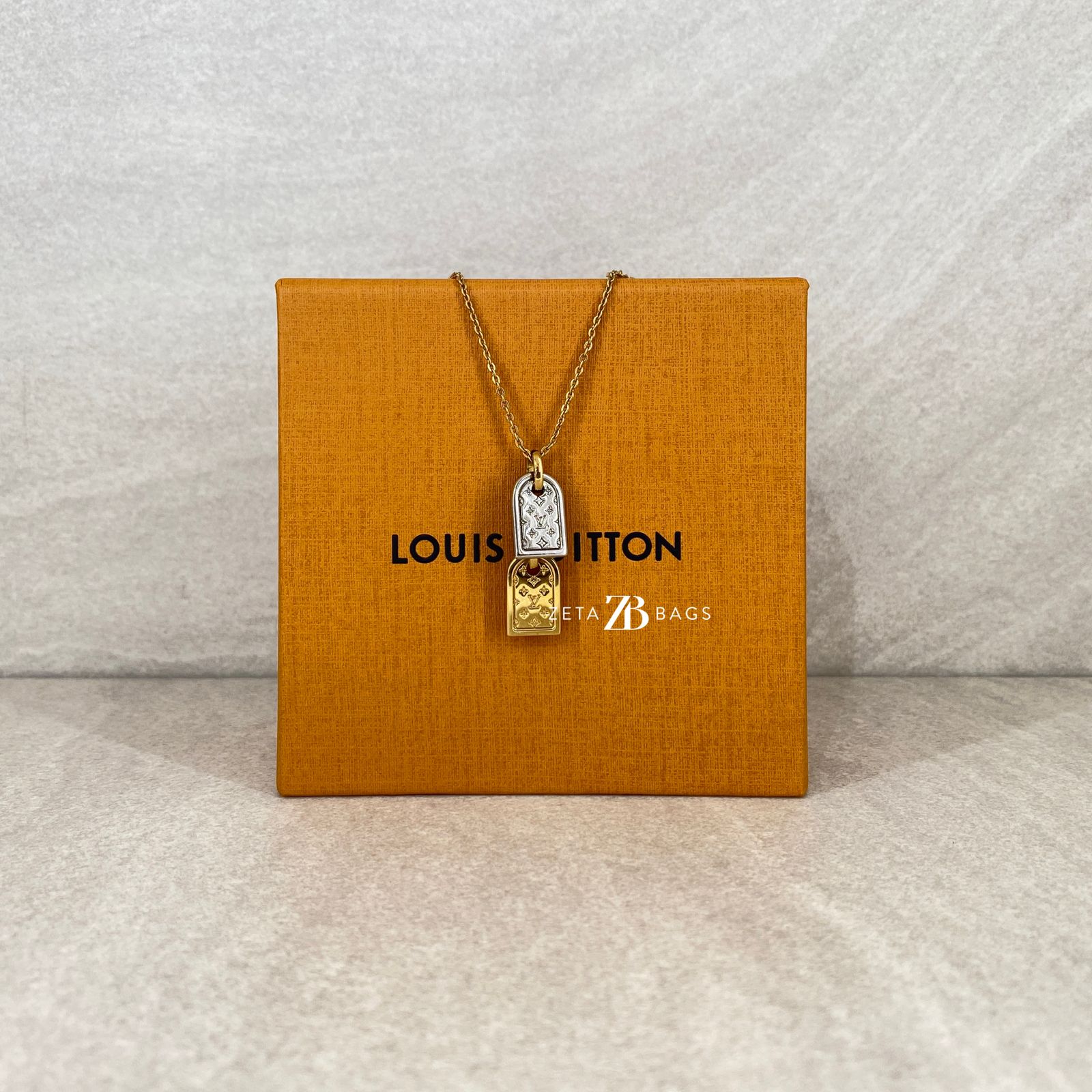 Louis Vuitton Two Tone Nanogram Gold Silver