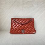 Chanel New Bubble Small Lambskin Red Orange RHW