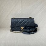 Chanel Quilted Mini Romance Lambskin Black GHW