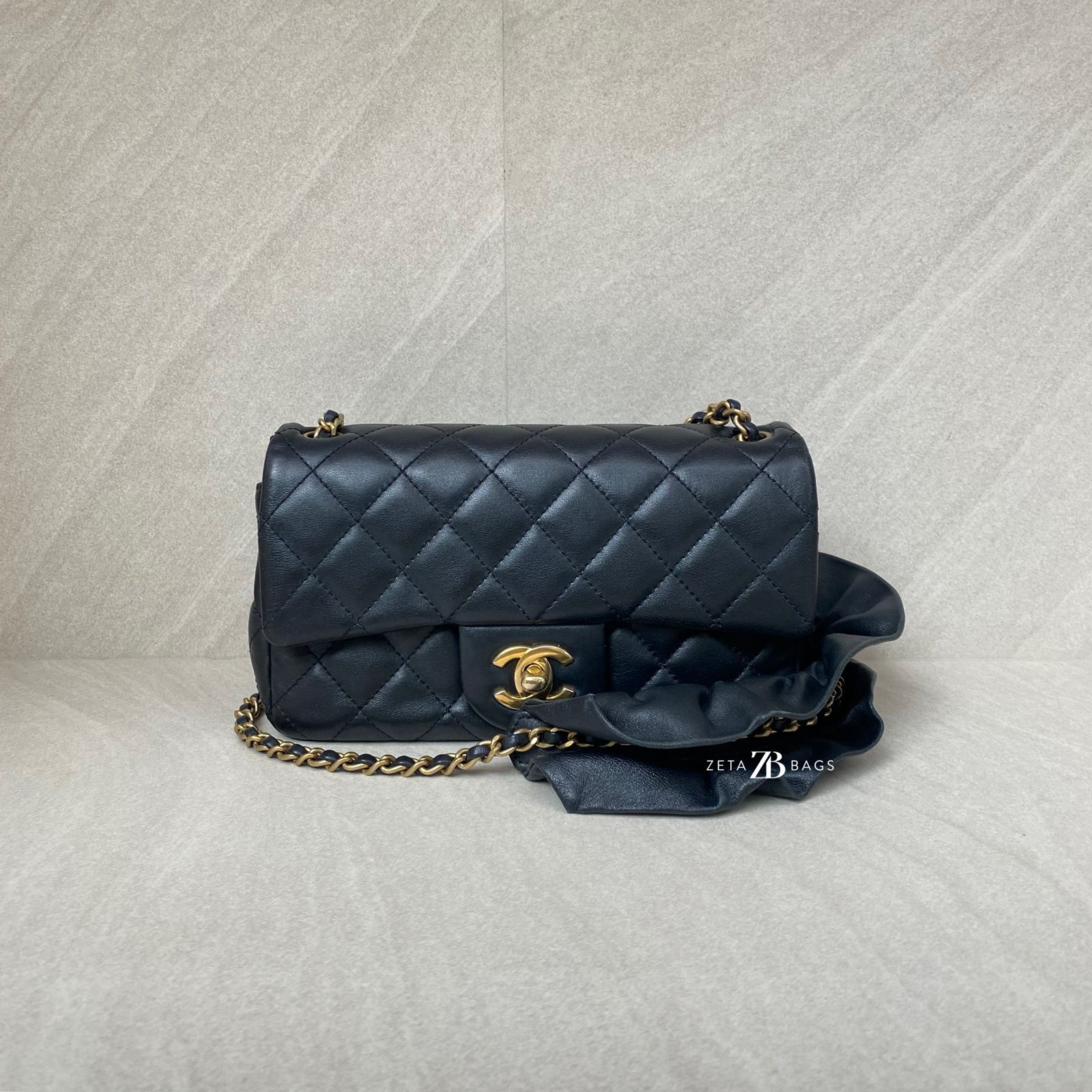 Chanel Quilted Mini Romance Lambskin Black GHW