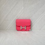 Hermes Constance Slim Compact Rose Azalee PHW