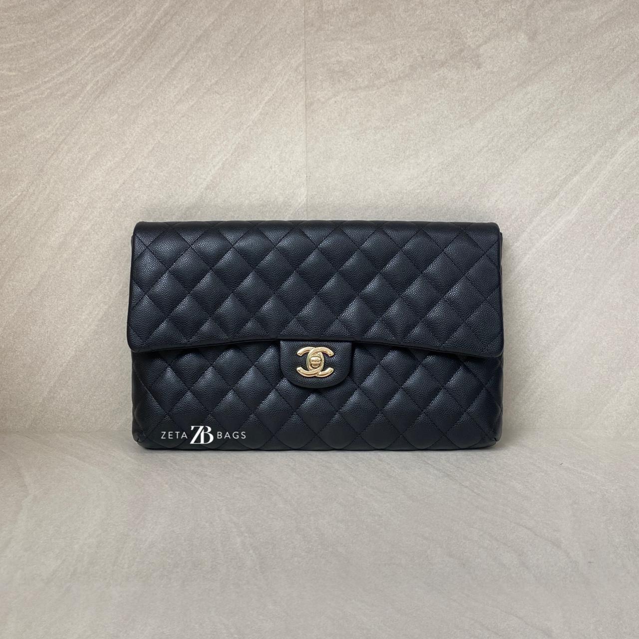 Chanel Classic Clutch Caviar Black LGHW