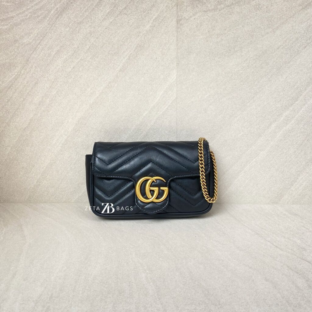 Gucci Marmont Super Mini Black GHW