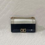 Chanel Boy 25 Bicolor Light Gold Black LGHW