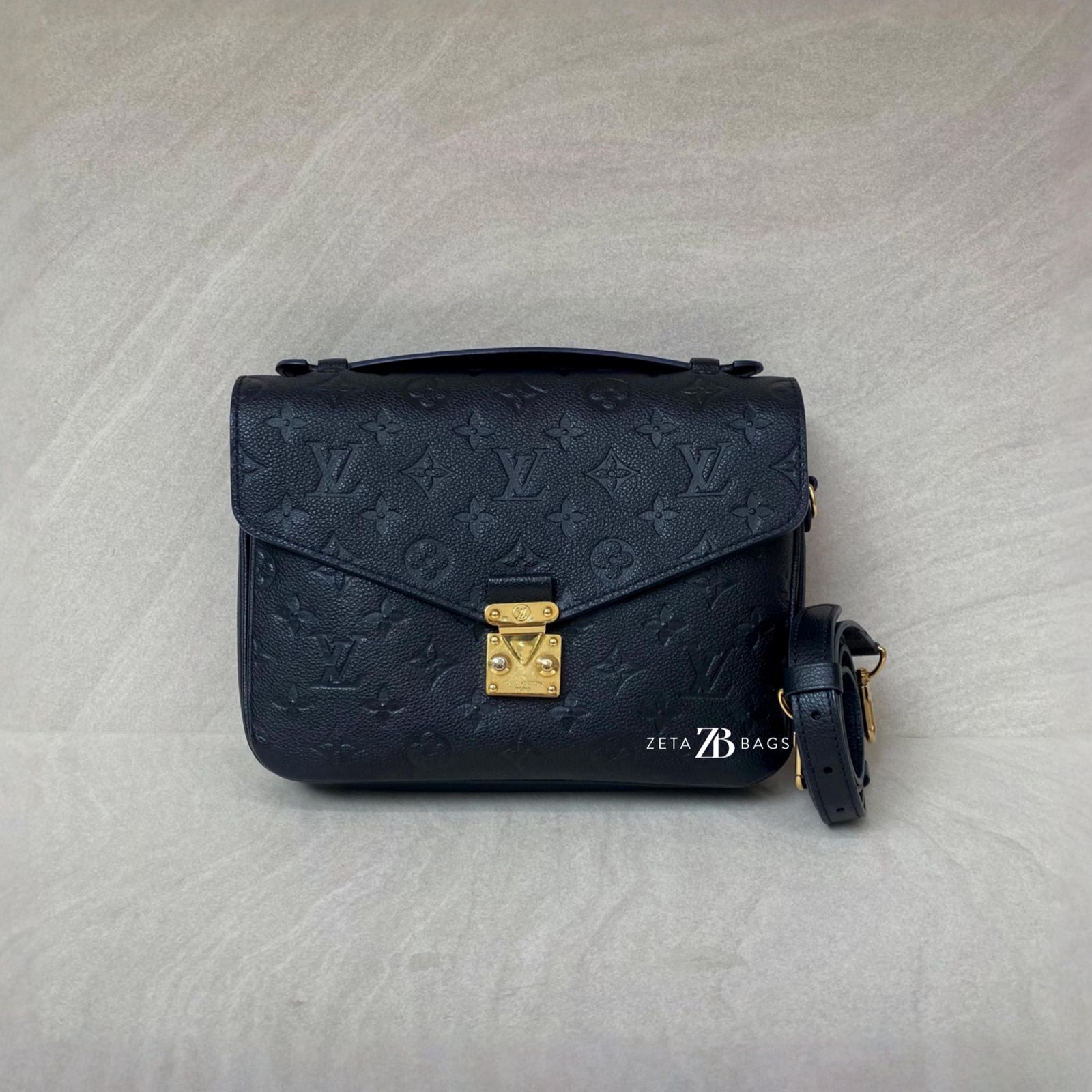 Louis Vuitton Metis MM Monogram Empreinte Noir GHW