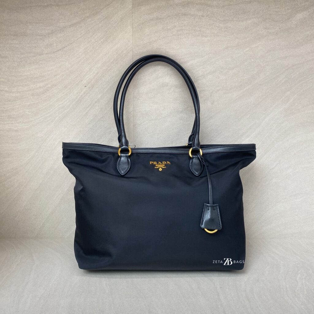 Prada Shopping Tote Tessuto Nylon Black GHW