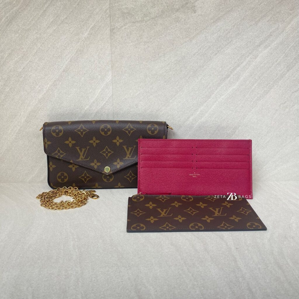 Louis Vuitton Felicie Pochette GM Monogram Fuchsia GHW