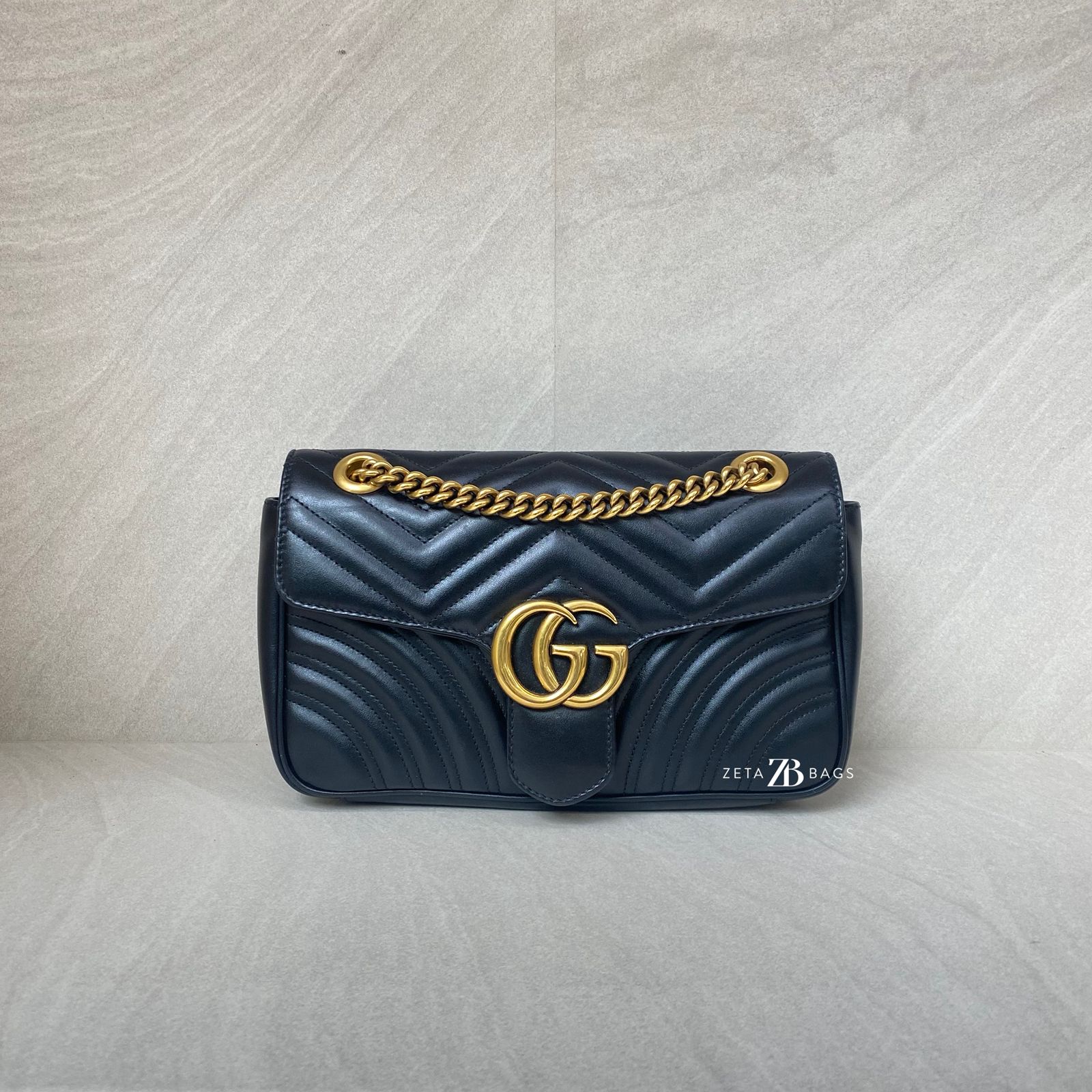 Gucci Marmont Flap Small Black GHW