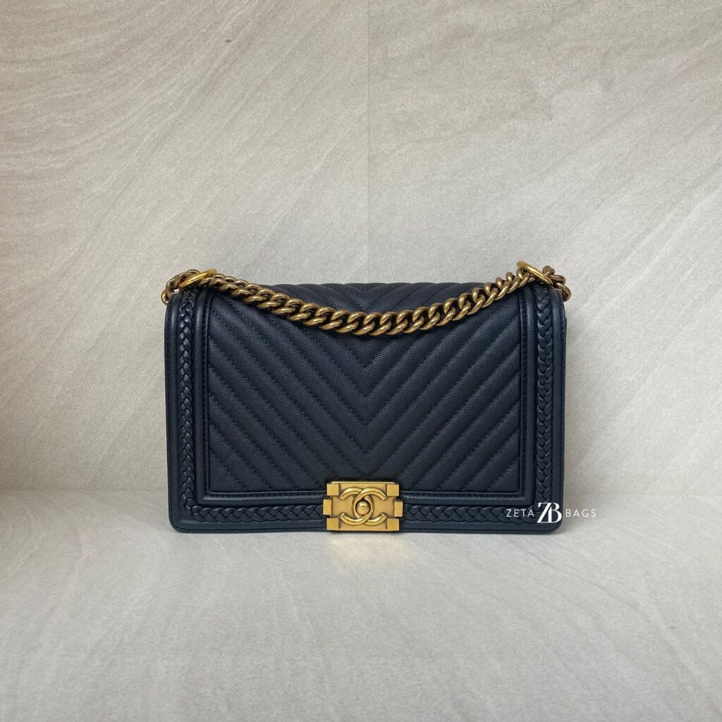 Chanel Boy 28 Caviar Black GHW