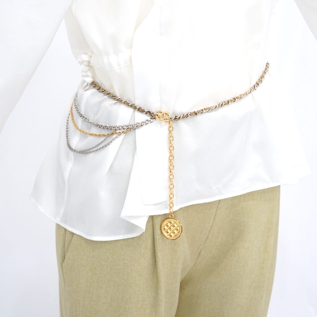 Chanel Belt Gold Silver