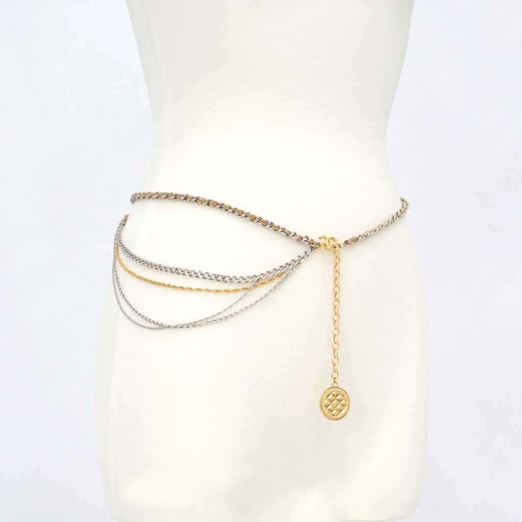 Chanel Belt Gold Silver