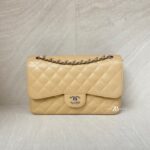 Chanel Classic Jumbo D.Flap Caviar Beige SHW