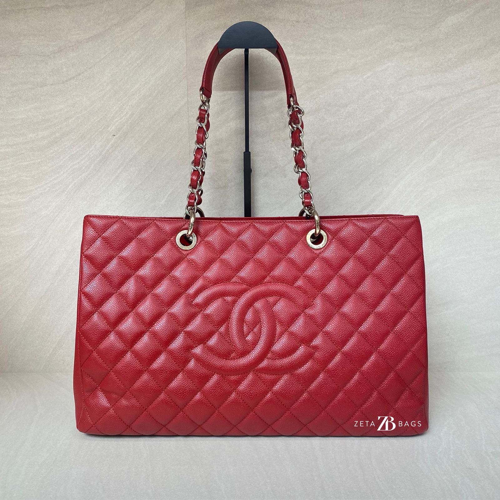 Chanel GST XL Caviar Red SHW